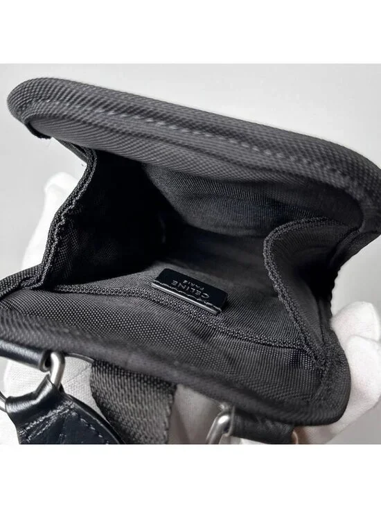 ★SOLD★ Celine Trekking Mobile Pouch Smartphone Shoulder Bag Black - Picture 3 of 10